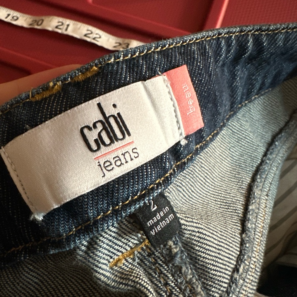 Cabi beau jeans style# 4904R wide leg style denim current style size 2 - Picture 2 of 8